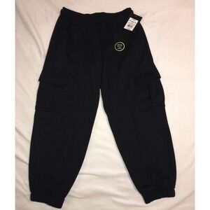 Art Class Boys Cargo Jogger Sweatpants Black Elastic Waist Size S 6/7 New (323)